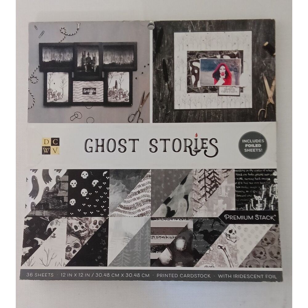 DCWV Ghost Stories Premium Stack 12x12 Cardstock 36 Sheets New
